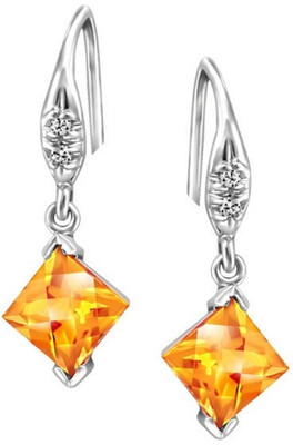 

Kataria Jewellers Designer Diamond Silver Hoop Earring