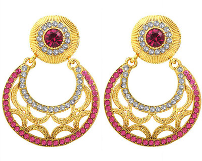 Myntra Spargz Earrings Buy Spargz Blue Pink Silver-Plated Textured