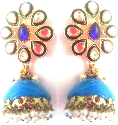 

Kshitij Jewels Floral Delight Alloy Jhumki Earring