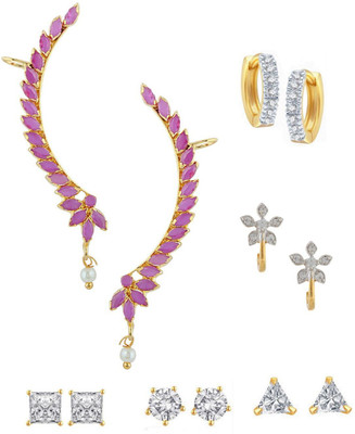 

Parinaaz Style Diva Cubic Zirconia Alloy Earring Set
