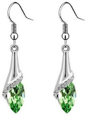 

Aaishwarya Green Rhinestone Crystal Alloy Dangle Earring