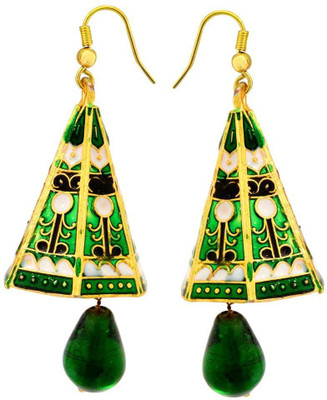 

YugshaJewels Meenakari Jewellery YJE-1822 Metal Jhumki Earring