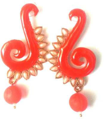 

Kshitij Jewels Meenakari- Azure Color of Heaven Alloy Drop Earring