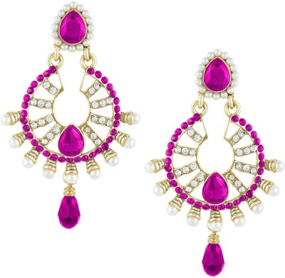 Shining Jewel Ram Leela Bali Crystal Brass Chandbali Earring