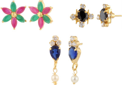 

Parinaaz Style Diva Cubic Zirconia Alloy Earring Set