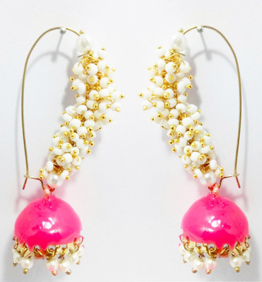 

Kshitij Jewels Meenakari- Azure Color of Heaven Alloy Jhumki Earring