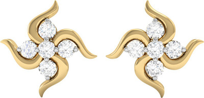 

Vachya Era Yellow Gold 18kt Diamond Stud Earring(Yellow Gold Plated)
