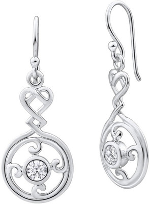 

Kataria Jewellers Designer Diamond Silver Hoop Earring