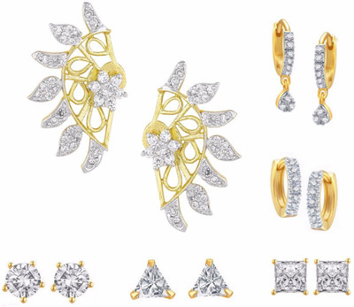 

Parinaaz Style Diva Cubic Zirconia Alloy Earring Set