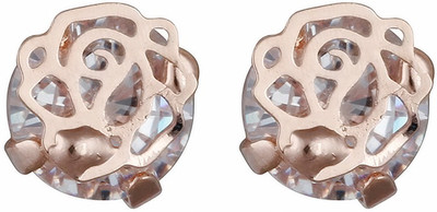 

Aaishwarya Rose Gold Floral Crystal Alloy Stud Earring