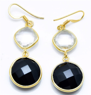 62% OFF on YugshaJewels Onyx, Quartz Sterling Silver Dangle Earring