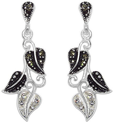 Johareez Beautiful Cubic Zirconia Sterling Silver Drop Earring