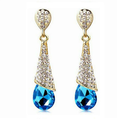 

University Trendz Univ _E066 Crystal Alloy Dangle Earring