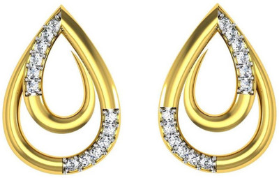 

Avsar Deepti Yellow Gold 14kt Swarovski Crystal Stud Earring
