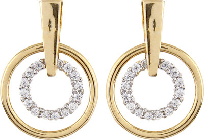

Affinity Double Circle Cubic Zirconia Alloy, Silver Stud Earring