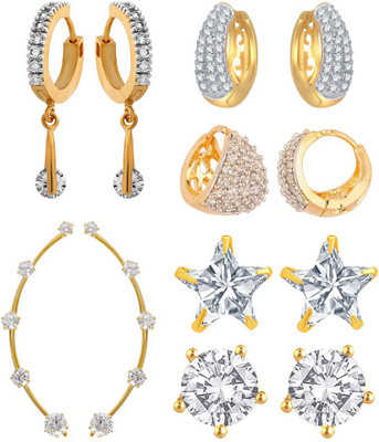 Jewels Gold women Cubic Zirconia Alloy Earring Set