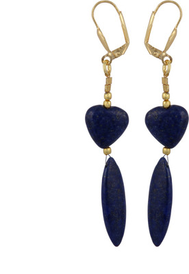 Pearlz Ocean Impeccable Lapis Lazuli Alloy Clip-on Earring