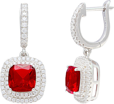 

Ijuels Love Forever Diamonds Look Alike Cubic Zirconia Sterling Silver Drop Earring
