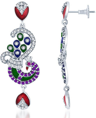 

Sukkhi Rajasthani Peacock Oxidize Alloy Drop Earring