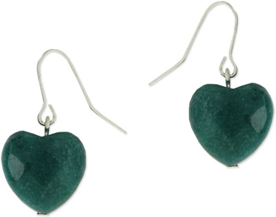 

Oomph Green Love Heart Fashion Jewellery for Women, Girls & Ladies Metal Drop Earring