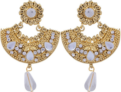 

Pink Rose Princess Charm Alloy Chandbali Earring