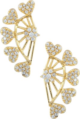 Efulgenz Style Diva Cubic Zirconia Alloy Cuff Earring