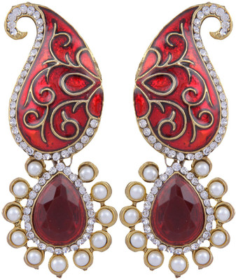 

Pink Rose Princess Charm Alloy Drop Earring