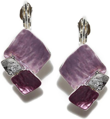 

Blissdrizzle Lavender & Silver-Toned Alloy Clip-on Earring