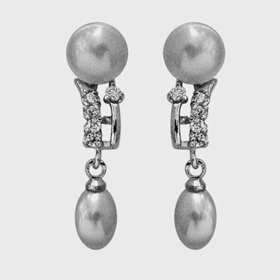 

Nisa Pearls Pearl Alloy Drop Earring