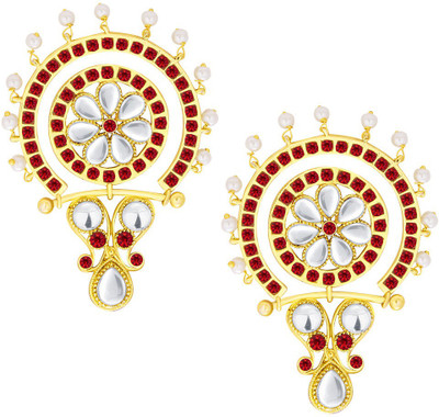 Sukkhi Royal Gold Plated Kundan Alloy Drop Earring