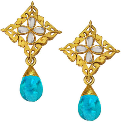 

Being Women Square Design with Drop Stone Alloy Drop Earring