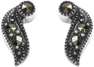 

Johareez Floral Cubic Zirconia Sterling Silver Stud Earring