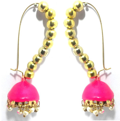 

Kshitij Jewels Meenakari- Azure Color of Heaven Alloy Jhumki Earring