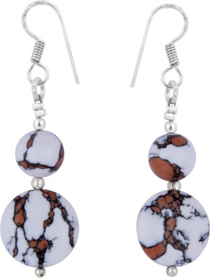 Pearlz Ocean 2.5 Inch Dyed Howlite Coin and Round Alloy Drops & Danglers