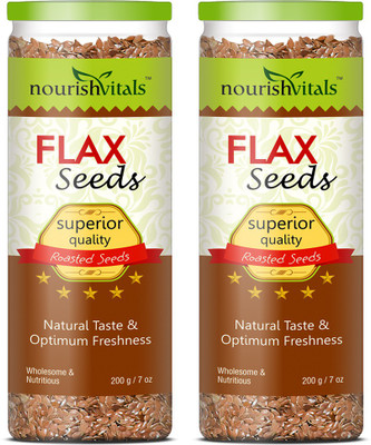 

NourishVitals Healthy Roasted Flax Seeds(200.0 g, Pack of 2)
