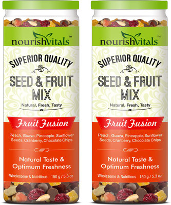 

NourishVitals Healthy Seed & Fruit Mix - Fruit Fusion - Breakfast / Snacks Trail Mix(150.0 g, Pack of 2)