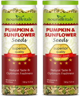

NourishVitals Healthy Roasted Pumpkin & Sunflower Seeds(150.0 g, Pack of 2)