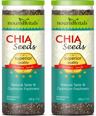 

NourishVitals Healthy Roasted Chia Seeds(200.0 g, Pack of 2)