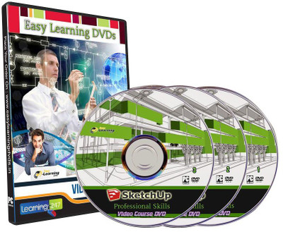 Easy Learning SketchUp professional Skills 12 Courses Video Training On 3 DVDs(DVD)