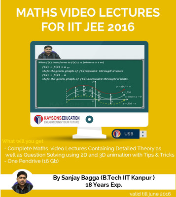 Kaysons Education IIT JEE Maths Preparation Material (2019) : Video Lectures for JEE Main and Advance Designed By IITian(pendrive) available at flipkart for Rs.7000