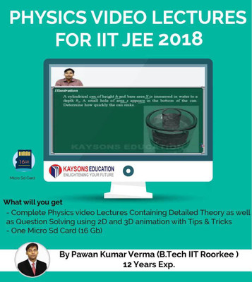 

Kaysons Education IIT JEE Physics Preparation Material (2018) : Video Lectures for JEE Main and Advance Designed By IITian(Pendrive)