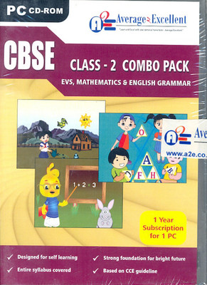 Average2excellent Class 2 Combo Pack (English, Mathematics, EVS)