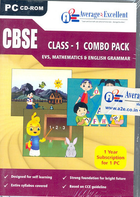 Average2excellent Class 1 Combo Pack (English, Mathematics, EVS)