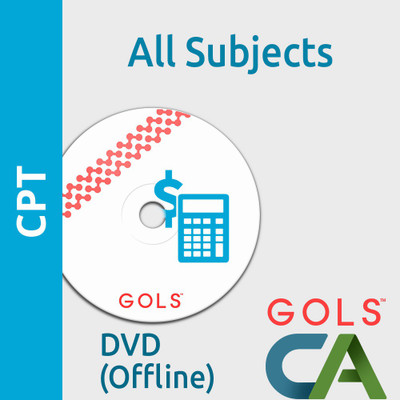 

GOLSOnlineCoaching CA CPT all subject Offline(DVDs and Pendrive)