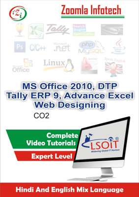 

LSOIT MS Office 2010, Photo Designing , Tally9 ERP, Web Designing , Advance Excel Formulas Video Tutorials in hindi, Total 540 Lectures and Total Duration 57 Hours(DVD)