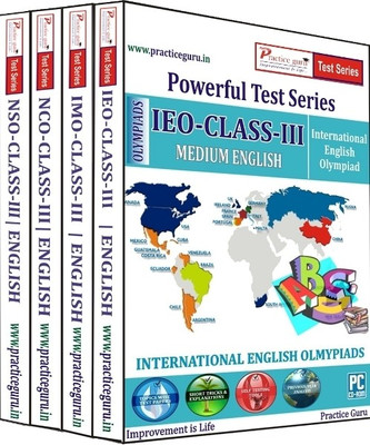 49% OFF on Practice guru Powerful Test Series (IMO / NSO / IEO / NCO) Medium English (Class - 3) (Combo Pack)