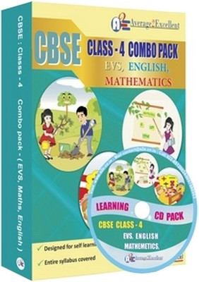 Average2excellent Class 4 Combo Pack (English, Mathematics, EVS)