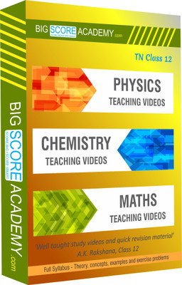 

BigScoreAcademy.com Tamil Nadu Samacheer Kalvi Class 12 Combo Pack - Physics, Chemistry and Maths Full Syllabus Teaching Video(DVD)