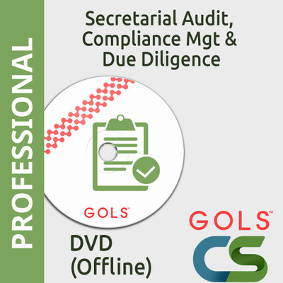 

GOLSOnlineCoaching CS Professional Secretarial Audit,Compliance Mgt & Due Diligence Offline(DVDs and Pendrive)