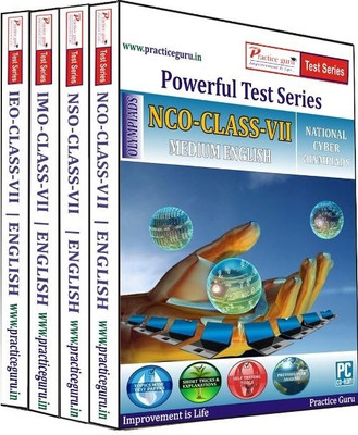 55% OFF on Practice guru Powerful Test Series (IMO / NSO / IEO / NCO) Medium English (Class - 7) (Combo Pack)